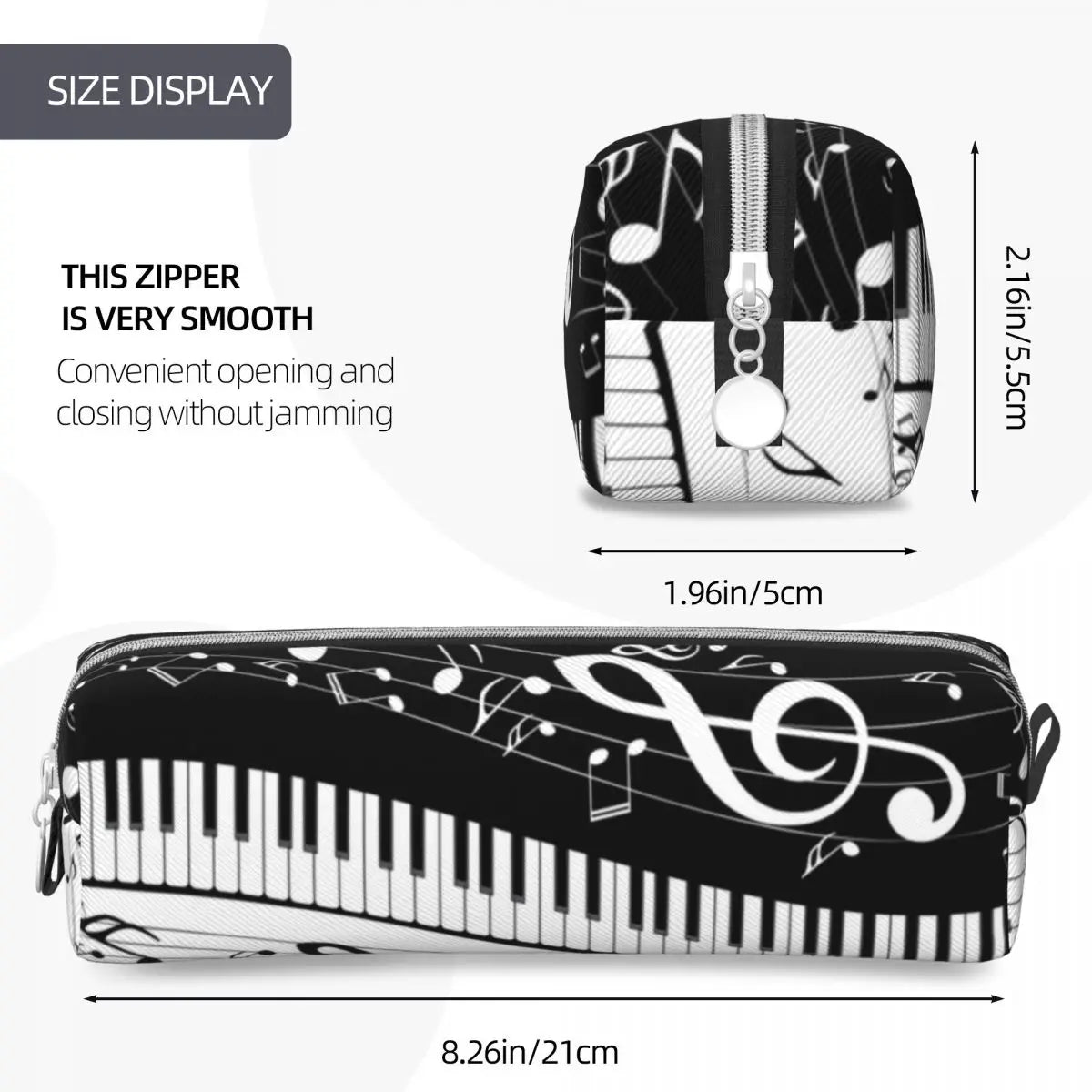 Piano music note pencil case