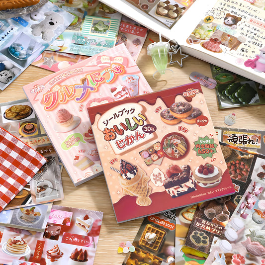 30ps glitter yummy tummy food stickers