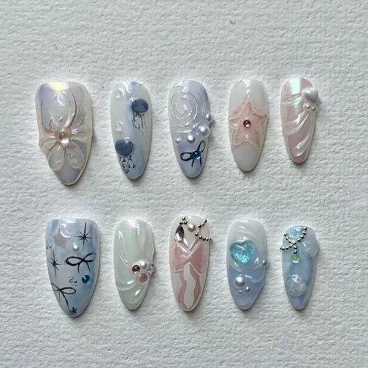 Ocean Shell Press On Nails