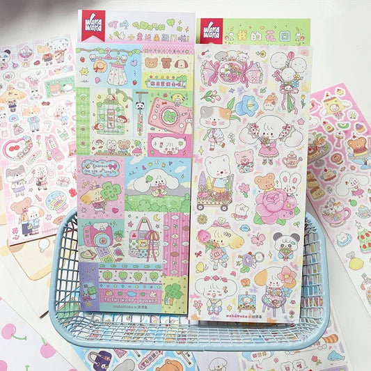 Cute animal foodz sticker sheets