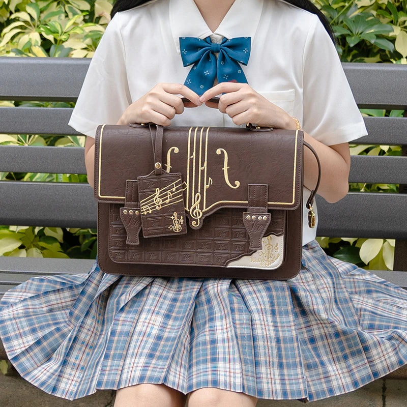 vintage piano hand&shoulder bag