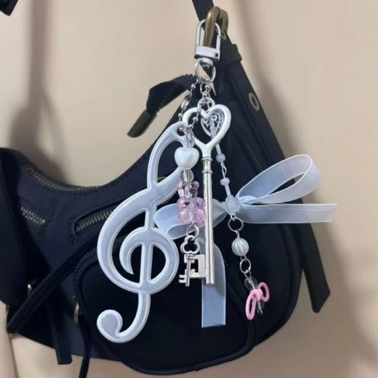 Blue music keychains