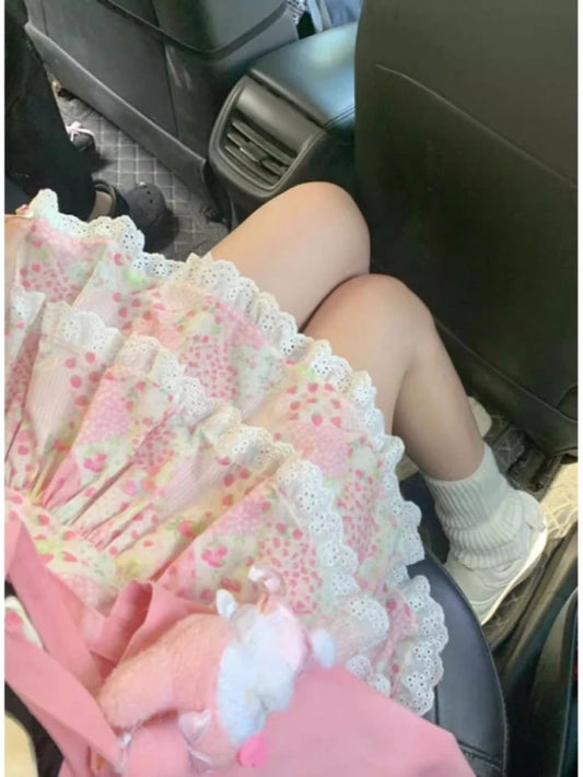 Kawaii layered bloom mini skirt