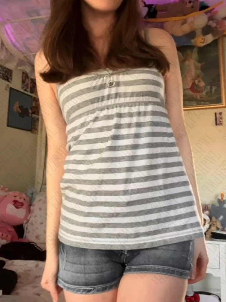 Cute Striped Downtown Top