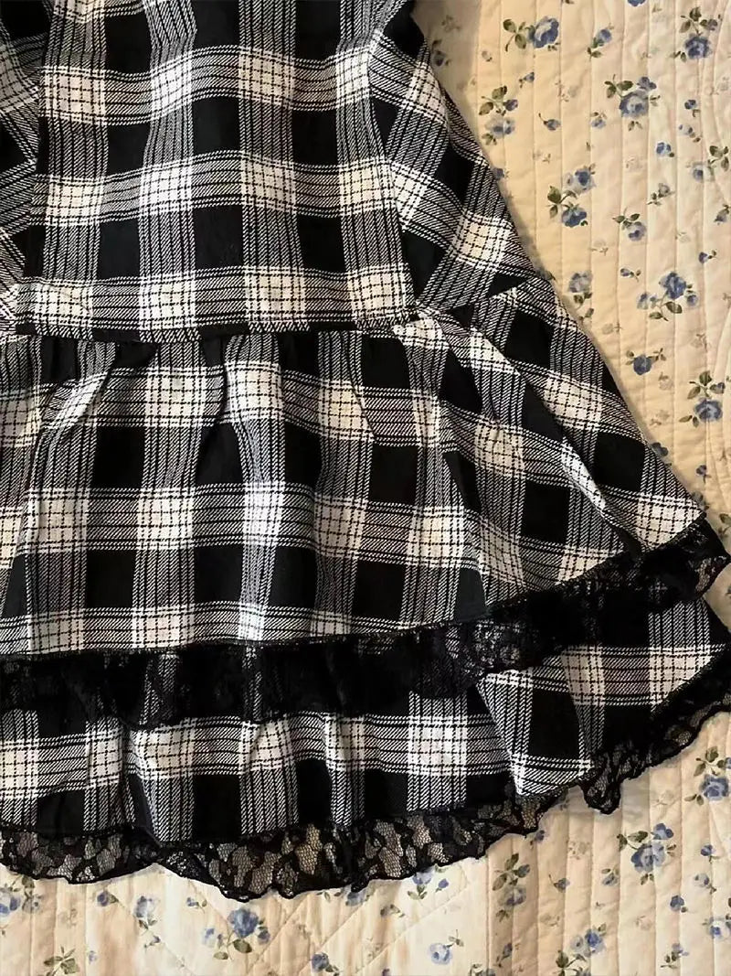 Black Pattern Horror Protagonist top