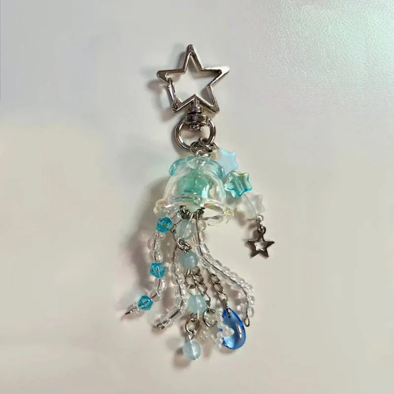 Pink & Blue happy jellyfish trinkets