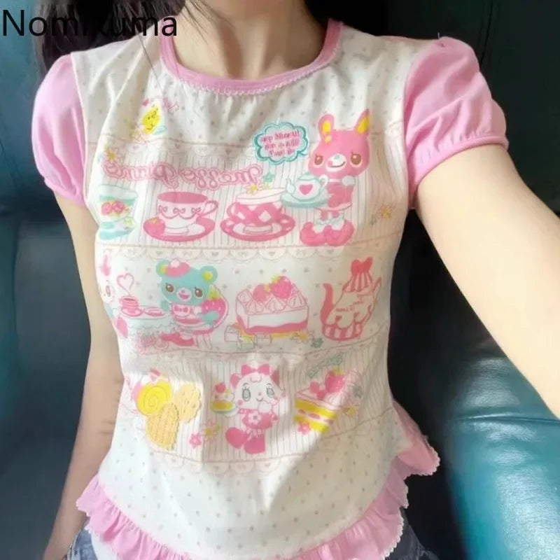 Kawaii bear teacup party shirt