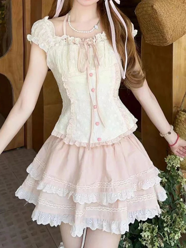 Shoujo little red strawberries set