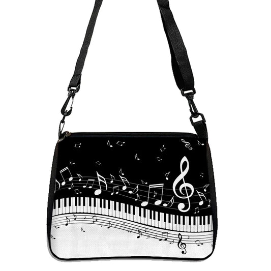 Music Note piano shoulder bag