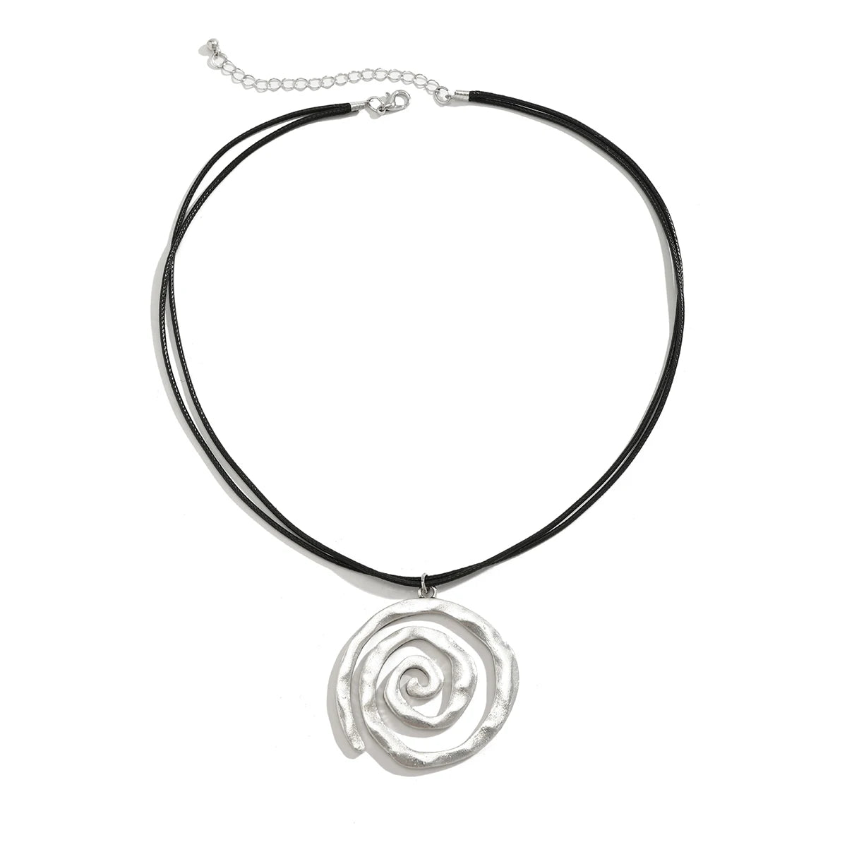 Big spiral pendant necklace