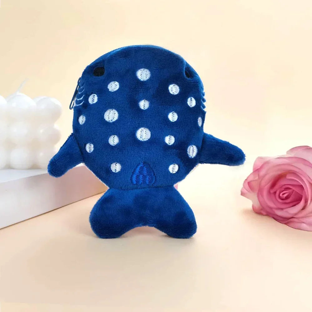 Blue shark mini pouch