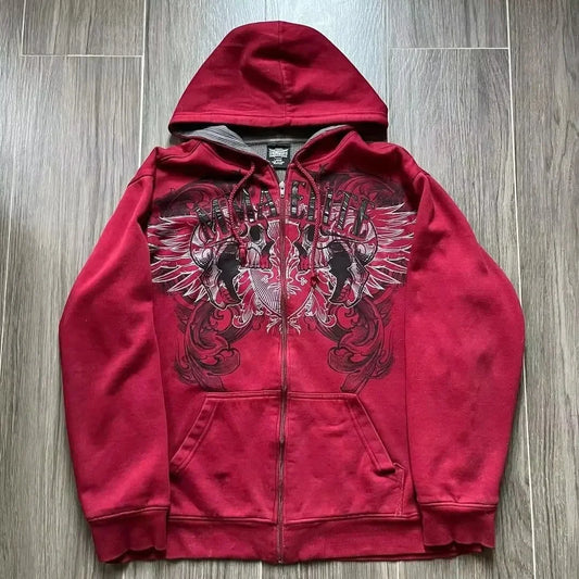 Red skating hoodie