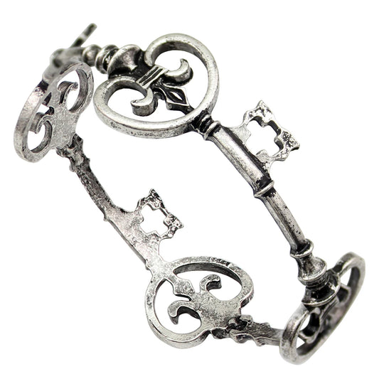 Vintage Victorian key bracelet
