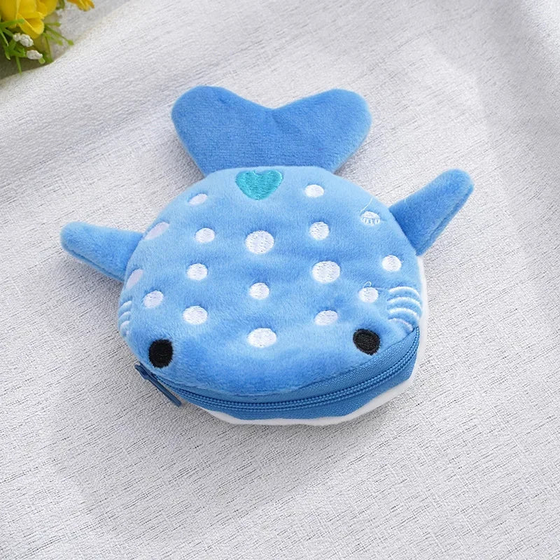 Blue shark mini pouch