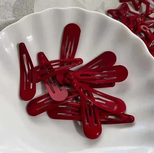 20 Pcs red starry hairclips