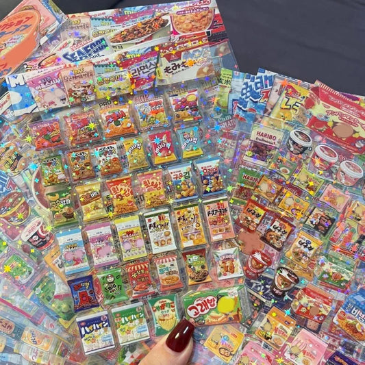 Cute Food And Snacks Stickers 5pc