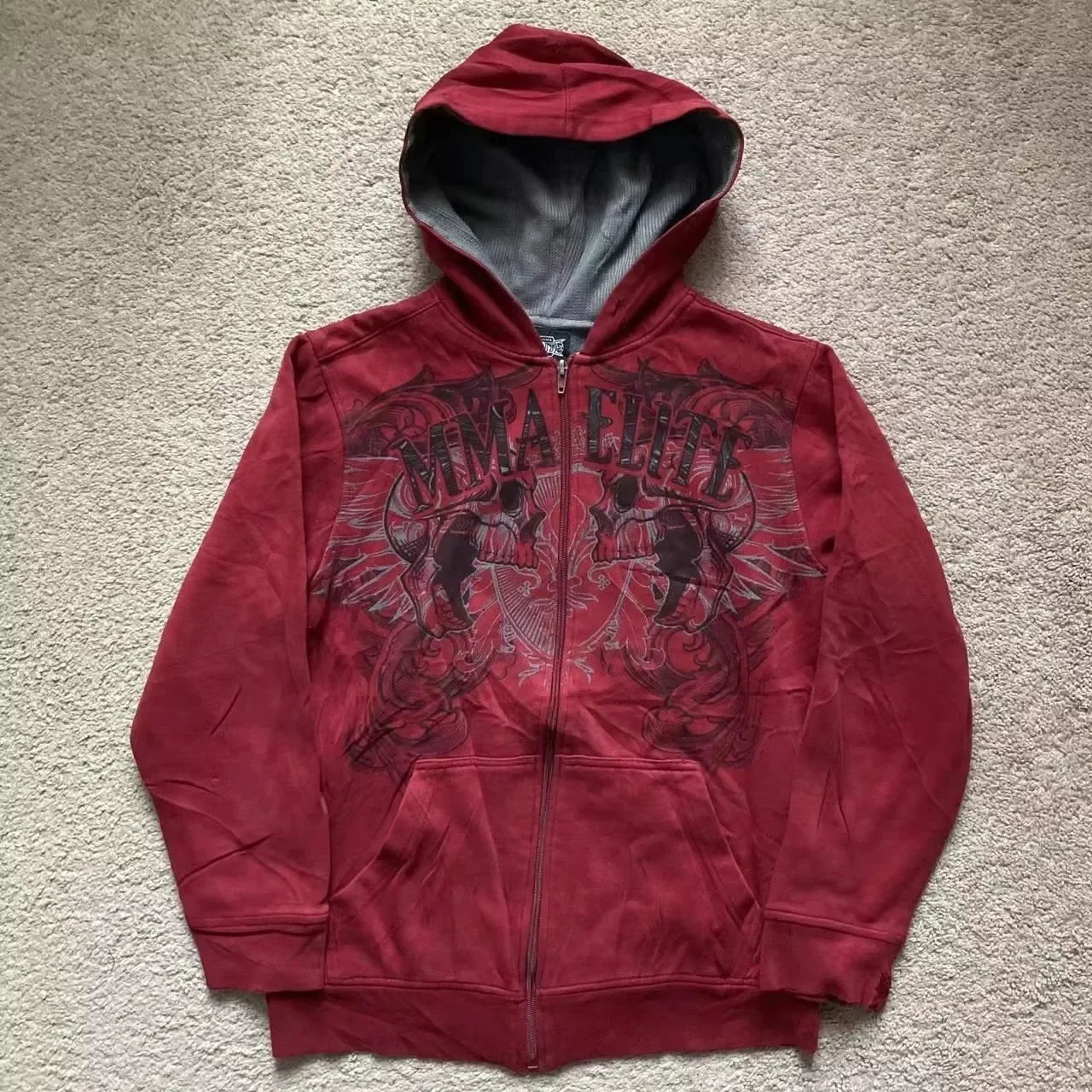 Red skating hoodie