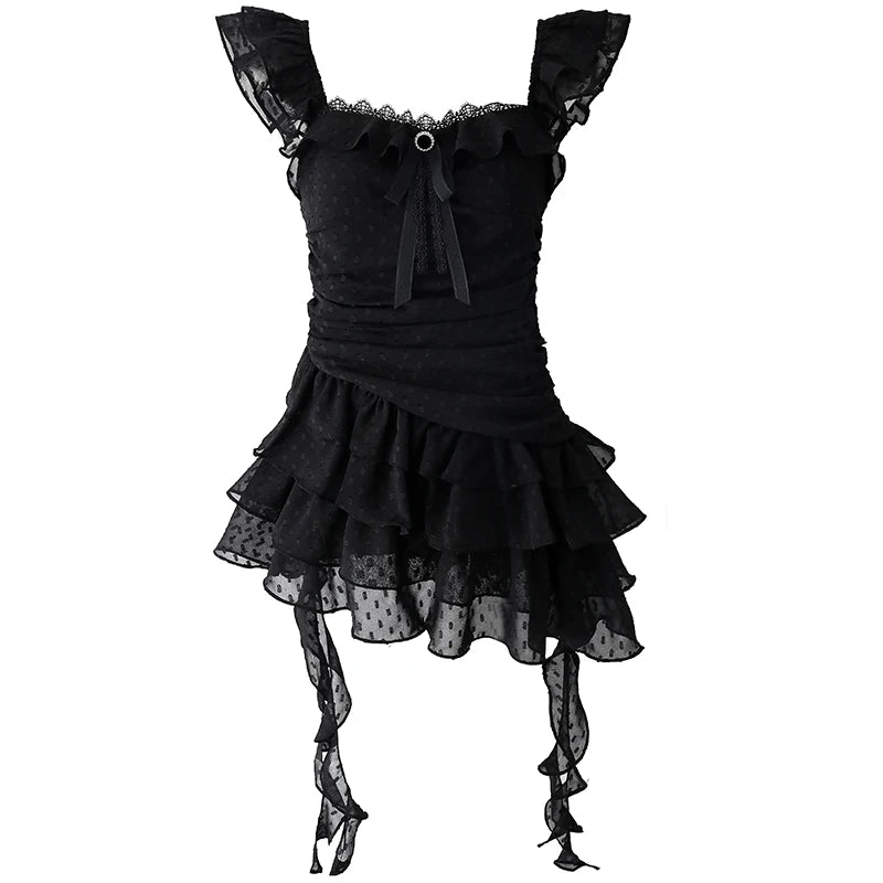 horror protagonist elegant dress