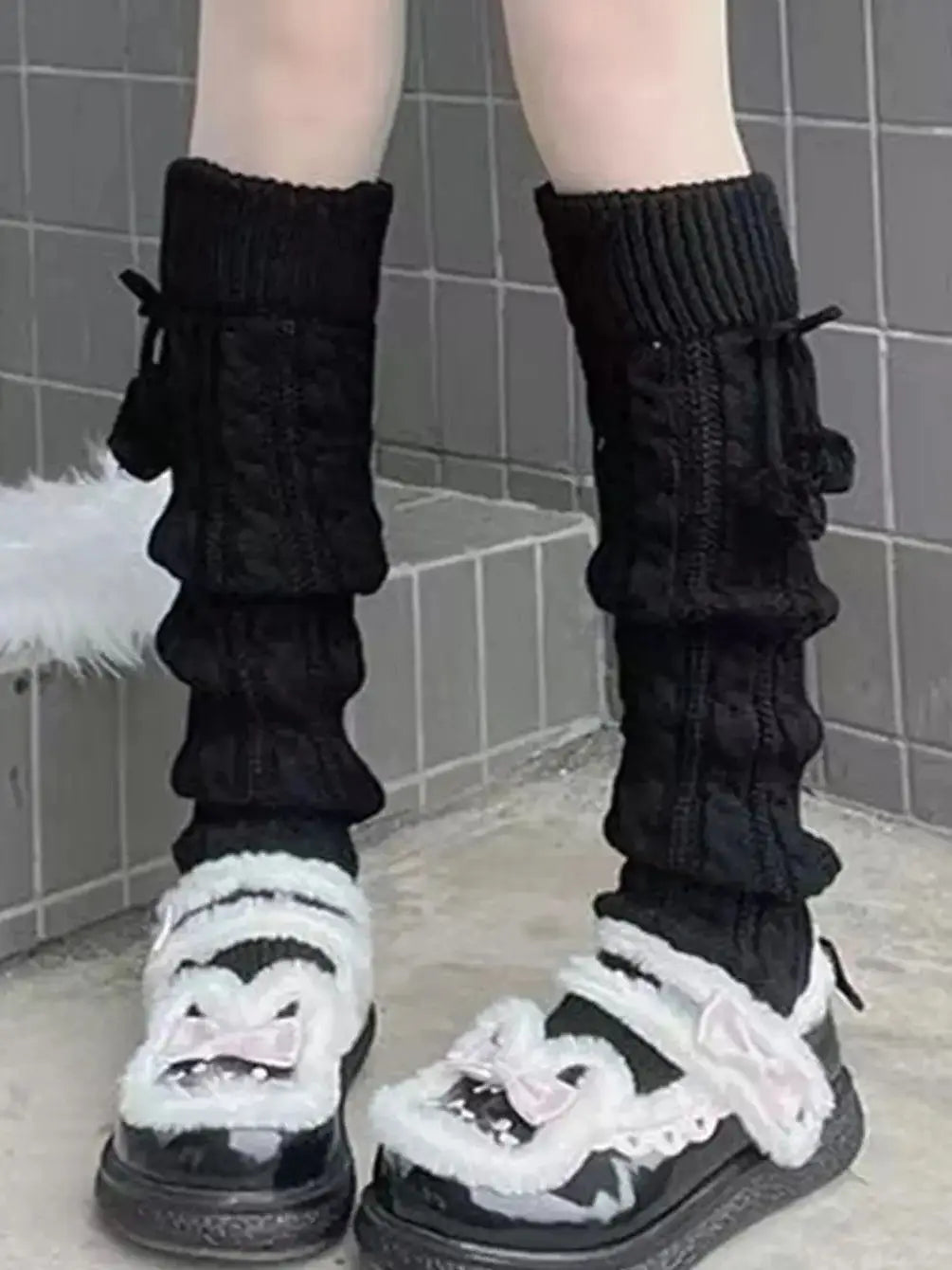 leg warmers pompom