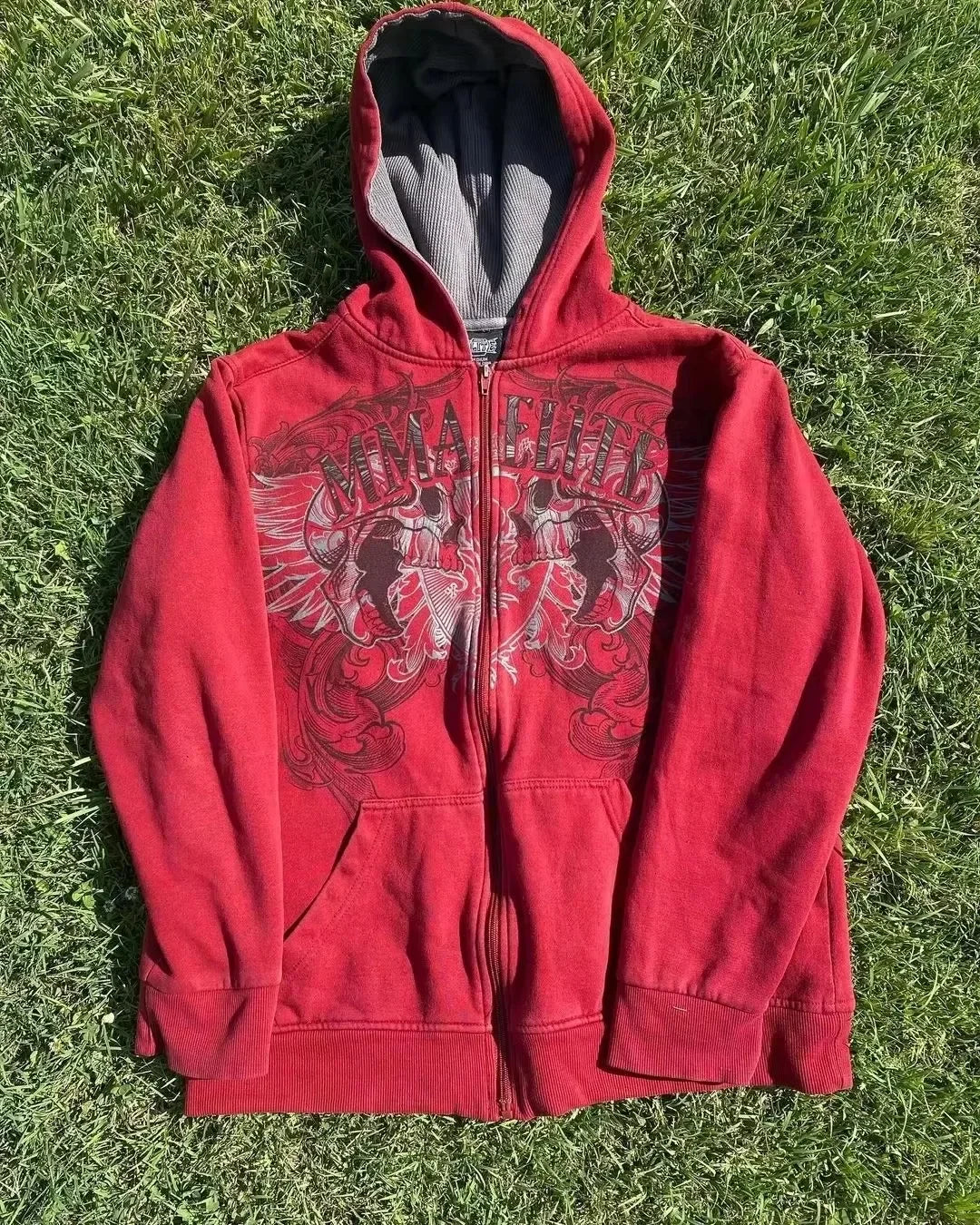 Red skating hoodie