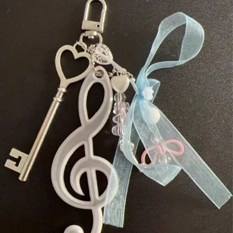 Blue music keychains