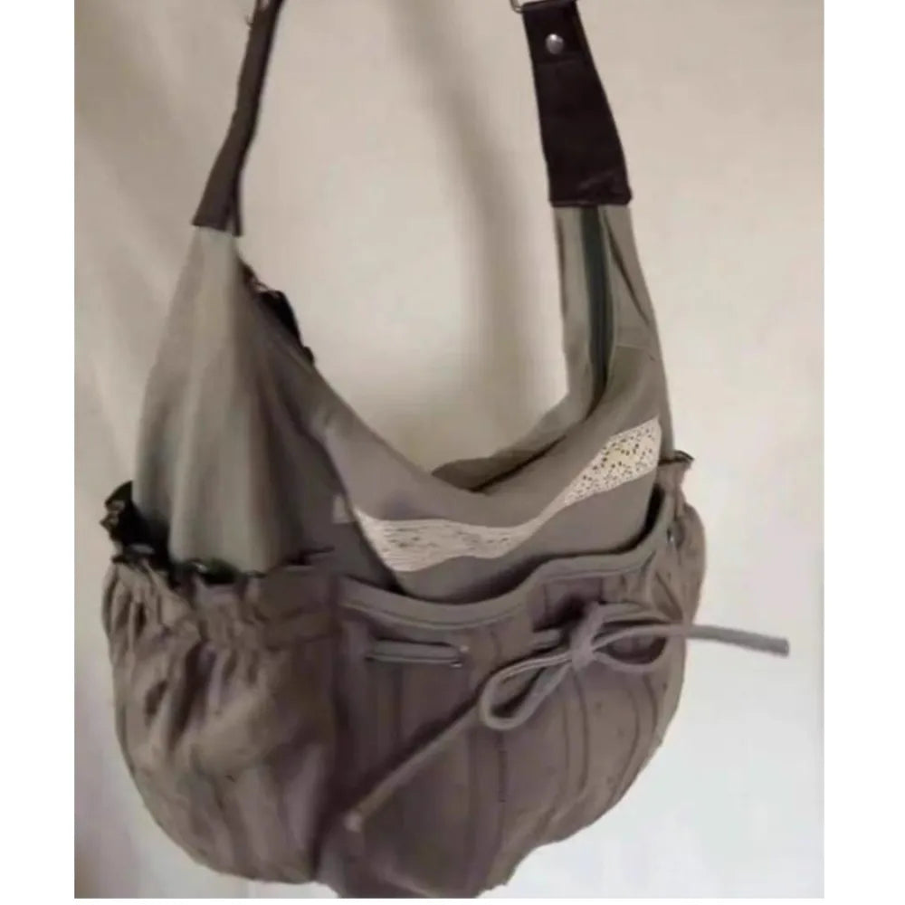 Vintage messenger bow shoulder bag
