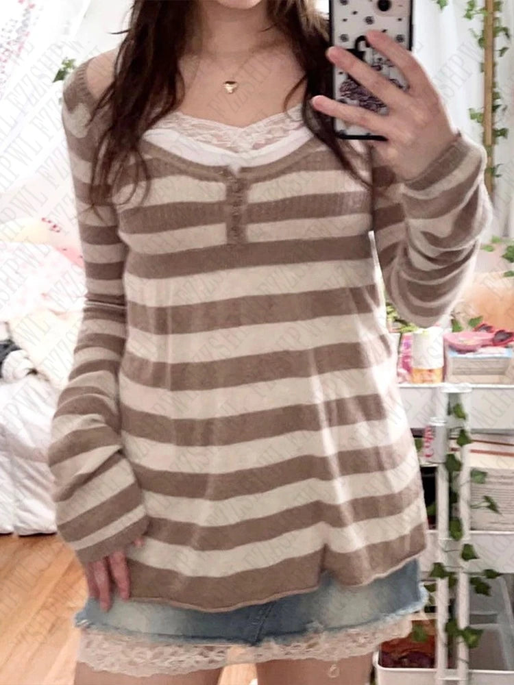 Striped Down Town Top