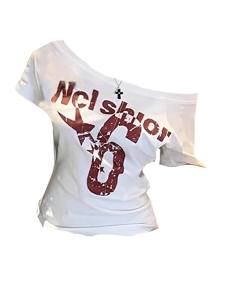 Sporty off shoulder top